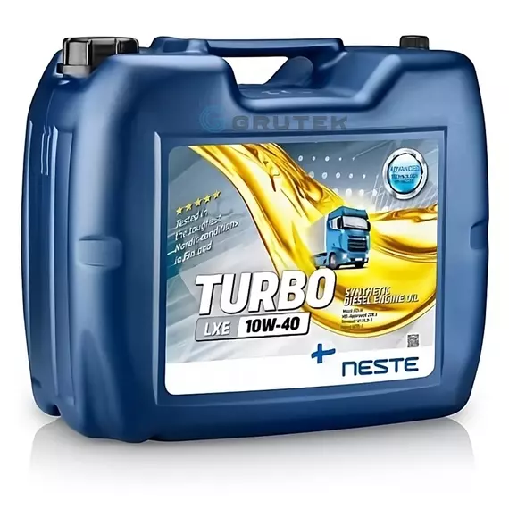 Маслo моторне NESTE Turbo LXE 10w-40 Синтетика 20л 186320 / СТ-00017790, Об'єм, л: 20