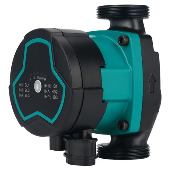 Насос циркуляційний енергозберігаючий 5-60Вт Hmax 8м Qmax 63л/хв Ø1½" 130мм + гайки Ø1" AQUATICA GPA25-8/130 III (774062)