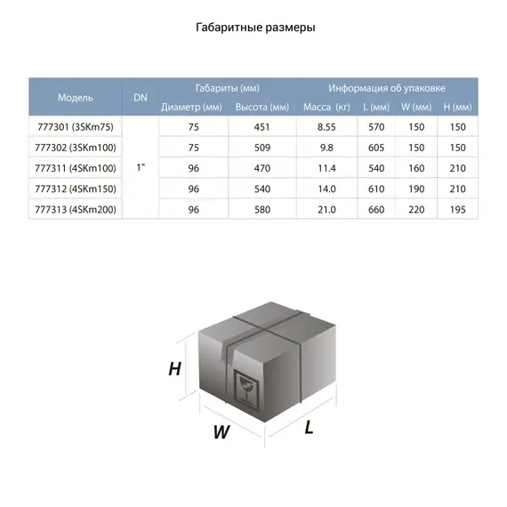 Насос вихровий свердловинний 0.75кВт H 58(34)м Q 45(20)л/хв Ø96мм DONGYIN 4SKm100 (777311), фотография 2
