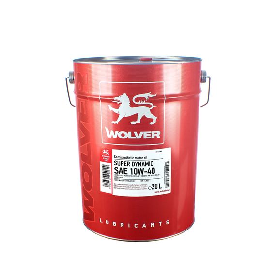 Олива 10W-40 Wolver SUPER DYNAMIC каністра 20л 4062/4260360940620, Об'єм, л: 20