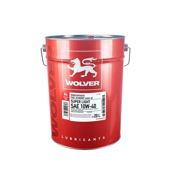 Олива 10W-40 Wolver SUPER LIGHT металеве відро 20л 4016 / 4260360940613, Об'єм, л: 20