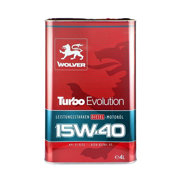 Олива 15W-40 Wolver TURBO EVOLUTION каністра 4л 15287, Об'єм, л: 4