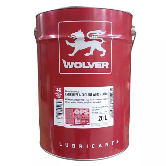 Антифриз Wolver Antifreeze & Coolant WG12+ Готовий до використання 20л 4264 / 4260360942648