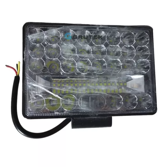 LED фара 144W 12-24V Ближній / Дальній з посиленими діодами та чітким світловим кордоном 15х11х3