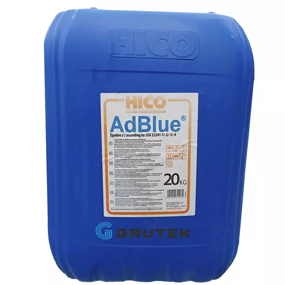 Рідина AdBlue Hico (Borg-Hico Польща) 20л PLN004, Об'єм, л: 20