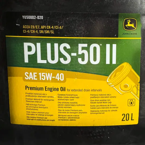 Олива моторна JD Plus 50 II 15W-40 20л (John Deere) VC50002-020 / YU50002-020, Об'єм, л: 20, фотография 2