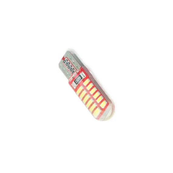 Лампа світлодіодна БЦ 12-5 лазер. WHITE 24 SMD 3014 5000K 360L обманка CYCLONE T10-065CAN 3014-24 12V Mj