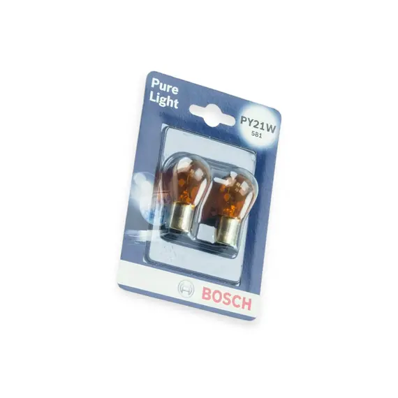 Лампа A 12V PY21W BAU15s BOSCH Yellow зміщ. цоколь (пара) BOSCH 1987301018