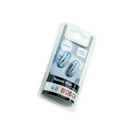 Лампа БЦ 12V 5W W2.1х9.5d BOSCH Xenon Blue (пара) BOSCH 1987301033