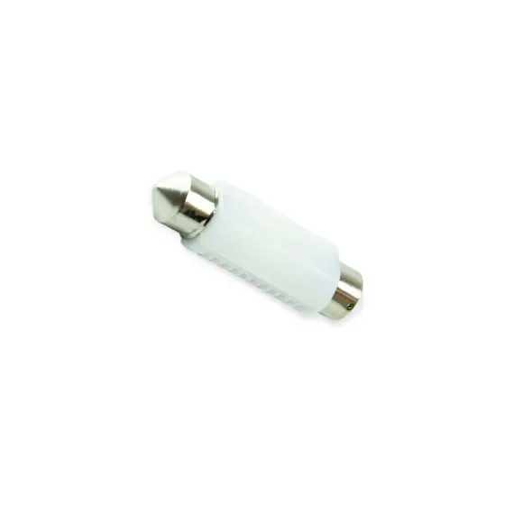 Лампа світлодіодна AC лазер. 12-10 WHITE 2*3030 41мм 5000K кераміка+обманка CYCLONE T11-041(41) CAN CER 3030-2 12V MJ
