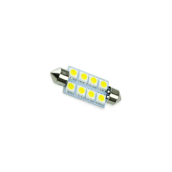 Лампа світлодіодна AC лазер. 12-10 WHITE 8*5050 41мм MEGALIGHT 31155
