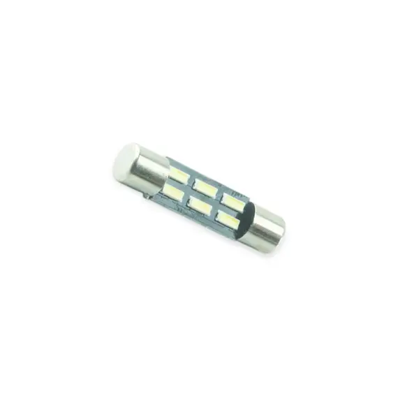 Лампа світлодіодна AC лазер. 12-10 WHITE 6*4014 28мм MEGALIGHT 31115