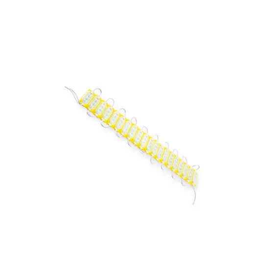 Модуль світлодіодний 12V Жовтий 3 SMD 2835 0.6W 3D (20шт) MEGALIGHT 12V H6023-2835-3D Y (0.6W)