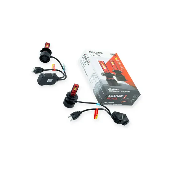 Лампа LED H7 12V-24V 45W PL-01 5000K 10000L радиатор з вентилят. DECKER PL-01 H7 Decker LED