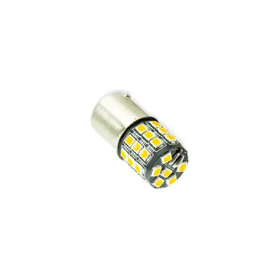 Лампа светодиодная А 12-21 YELLOW 33 SMD 1156 смещенный цоколь MEGALIGHT 11733