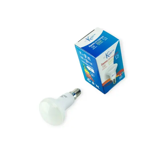 Лампа побутова діодна 220V E14 5W R50 3000K теплий білий KVANT 31005010