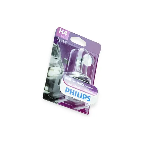 Лампа H4 12V 60/55 (43) PHILIPS Vision Plus +60% PHILIPS 12342VPB1