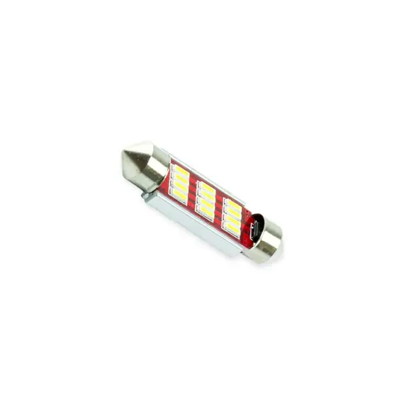 Лампа світлодіодна AC лазер. 12-10 WHITE 12*4014 41мм MEGALIGHT SMD-SV8.5(41)-12-4014