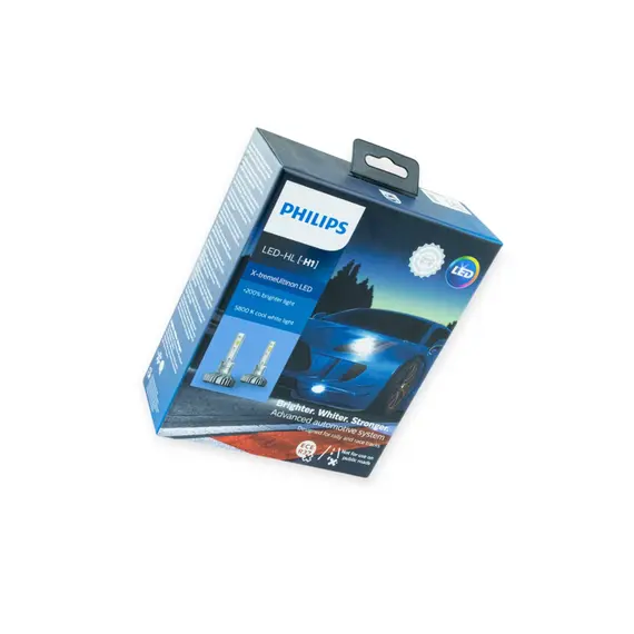 Лампа LED H1 12V-24V 20W PHILIPS 5800K +200% CAN BUS радіатор з вентилят. PHILIPS 11258XUX2