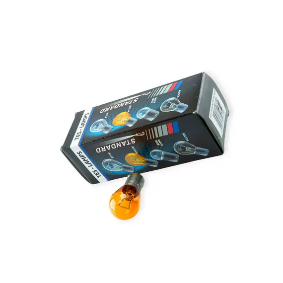 Лампа A 24V PY21W BA15s Tes-Lamps Amber прямий цоколь TES-LAMPS A 24V 21W Amber