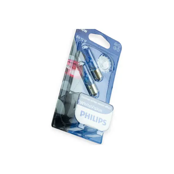Лампа A 12V H6W BAX9s PHILIPS White Vision PHILIPS 12036WHVB2