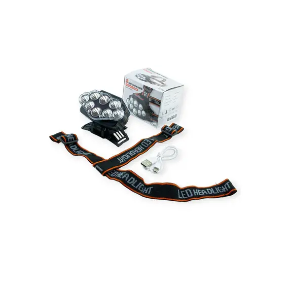 Ліхтарик діодний налобний 8 ліхтарів LED АКБ 4 режими. зарядка USB HEAD LAMP TD3