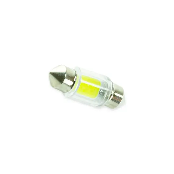 Лампа світлодіодна AC лазер. 12-10 WHITE COB (суцільне світло) 31мм у колбі MEGALIGHT WH-SV8.5(11*31)-12V-COB 3 chip в колбе