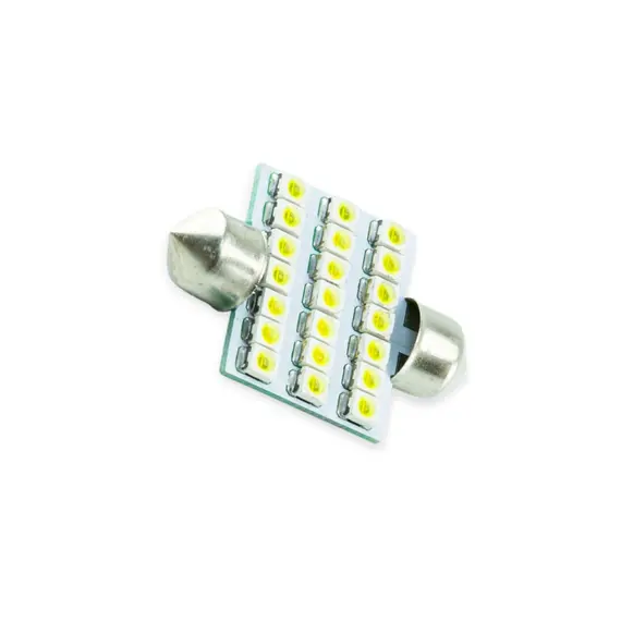 Лампа світлодіодна AC лазер. 12-10 WHITE 21*3020 36мм MEGALIGHT SMD-S8.5-21-3020
