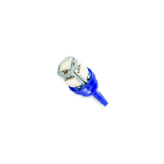 Лампа светодиодная БЦ 12-5 лазер. BLUE 5 SMD MEGALIGHT W2.1х9.5D blue 5SMD