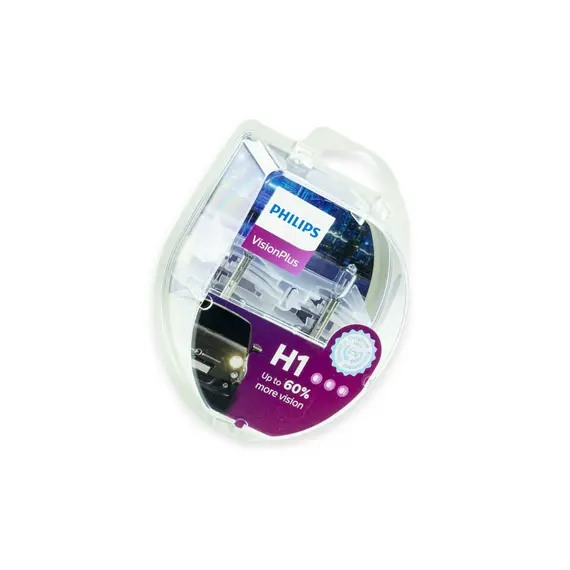 Лампа H1 12V 55 W PHILIPS Vision Plus +60% (2шт) PHILIPS 12258VPS2
