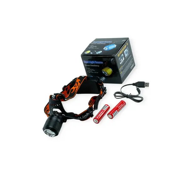 Ліхтарик діодний налобний 2 CREE 2 АКБ 18650 3 режими. зарядка USB HEAD LAMP TD7
