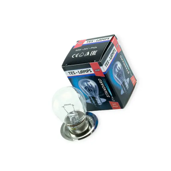 Лампа тракторная простая в фару 1-конт. 24В Tes-Lamps TES-LAMPS P42S 24V 60W