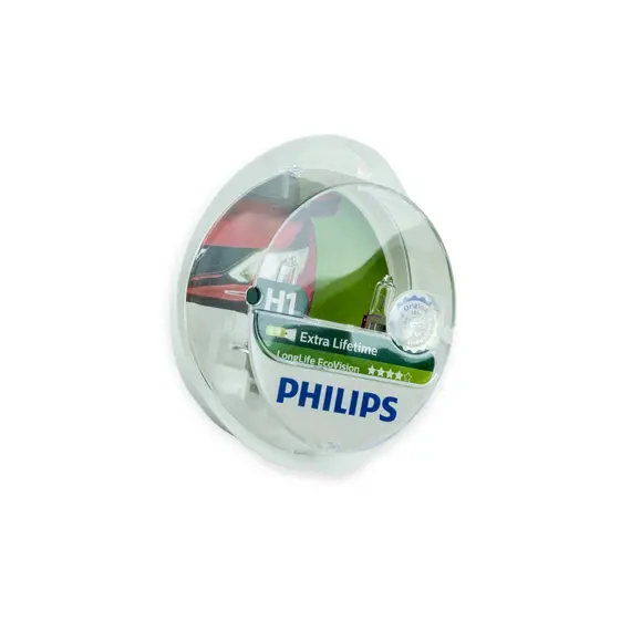Лампа H1 12V 55 W PHILIPS Long Life EcoVision PHILIPS 12258LLECOS2