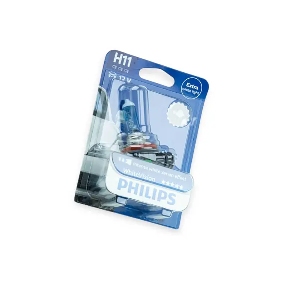 Лампа H11 12V 55W PHILIPS White Vision +60% 4300K PHILIPS 12362WVUB1