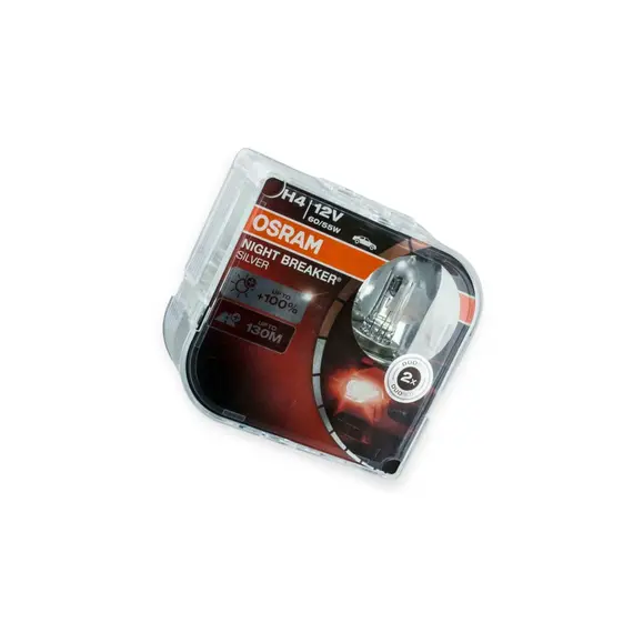 Лампа H4 12V 60/55 (43) OSRAM Silverstar Night Breaker Silver +100% (пара )картон AMS-OSRAM 64193NBS-HCB-DUO