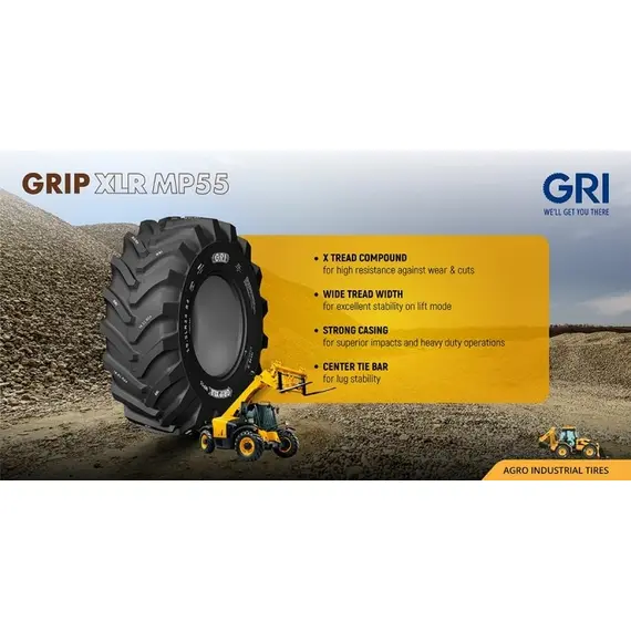 Шина с/г 500/70R24 (19.5LR24) GRIP XLR MP55 157A8 Tubeless (GRI), фотография 2