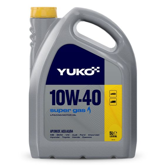 Моторна олива Yuko Super Gas 10w-40 5л 011809 / 482007024451, Об'єм, л: 5