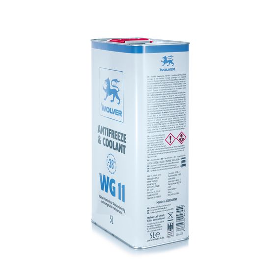 Рідина охолоджуюча WOLVER NEW ANTIFREEZE Universal WG11 5л (-38 С) СИНІЙ (банка), Об'єм, л: 5, Колір: Синій