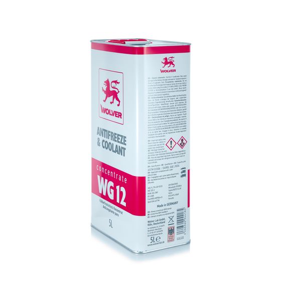 Жидкость охлаждающая WOLVER NEW ANTIFREEZE Coolant CONCENTRATE WG12 5л (концентрат -80C) красный (банка), Объем, л: 5, Цвет: Красный