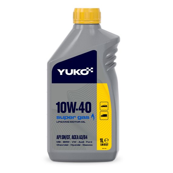 Моторна олива Yuko Super Gas 10w-40 1л 018079 / 482007024613, Об'єм, л: 1