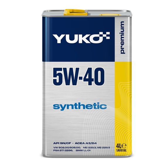Моторна олива синтетична Yuko Synthetic 5W-40 4л 021597 / 4820070241167, Об'єм, л: 4