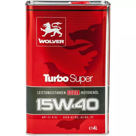 Олива Wolver 15W-40 TURBO SUPER каністра 4л 4260360941238, Об'єм, л: 4