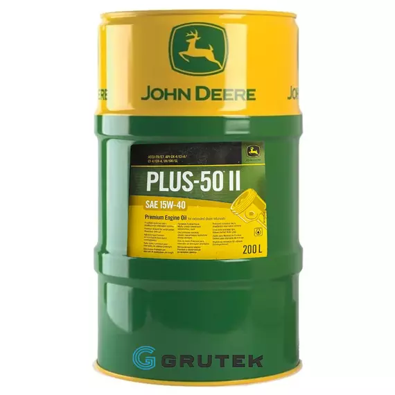 Олива моторна JD Plus 50 II 15W-40 200л (John Deere) YU50002-200, Об'єм, л: 200