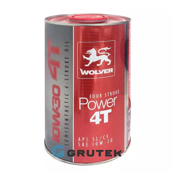 Олива для чотирьохтактних двигунів Wolver FOUR STROKE POWER 4T SAE 10W-30 1л 4260360943379