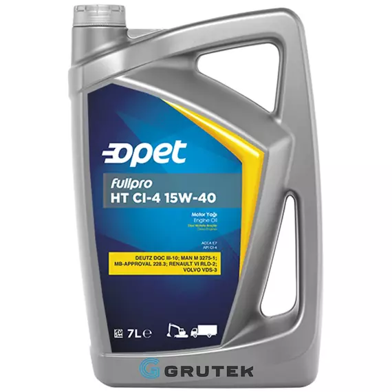 Моторна олива Opet Fullpro HT CI-4 15W-40 7л 601215391, Об'єм, л: 7