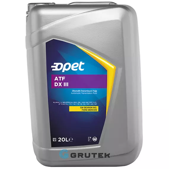Трансмиссионное масло для АКПП Opet ATF DX II 20л 601216558