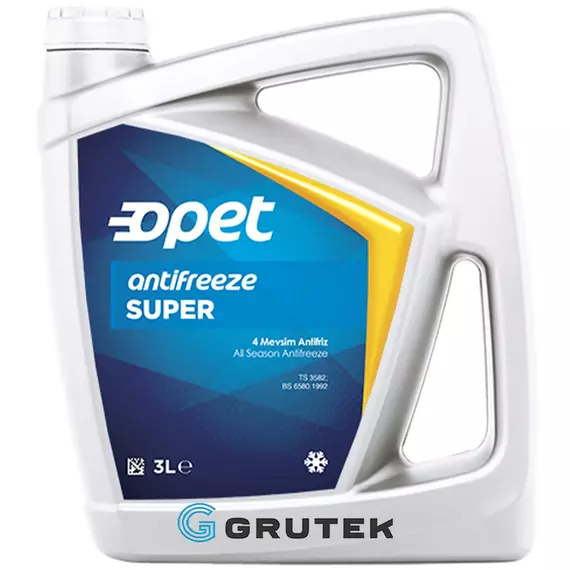 Охлаждающая жидкость Opet SUPER ANTIFREEZE G11 3л (концентрат) 601216701, Объем, л: 3, Цвет: Синий