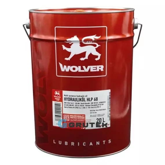 Масло гидравлическое Wolver HYDRAULIKÖL HLP 68 (ISO 68) 17,6кг ведро 20л 4215 / 4260360942150