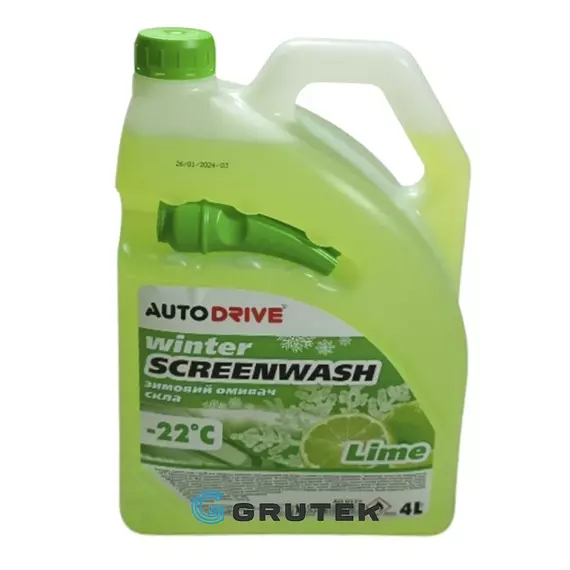 Омивач скла Auto Drive Зимовий Winter Screenwash Lime -22°C 4л AD0122