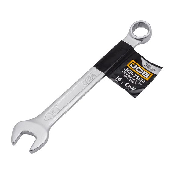 Ключ рожково-накидний JCB Tools CR-V, штамп. (14 мм) JCB-75514